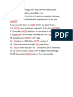 Unit 2 Grammar Past Tense of Be PDF