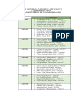 Lista de Grupos (Debates - Paper)