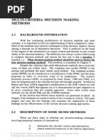 Multi-Criteria Decision Making Methods: 2.1 Background Information