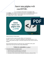 Cómo Hacer Una Página Web Con HTML