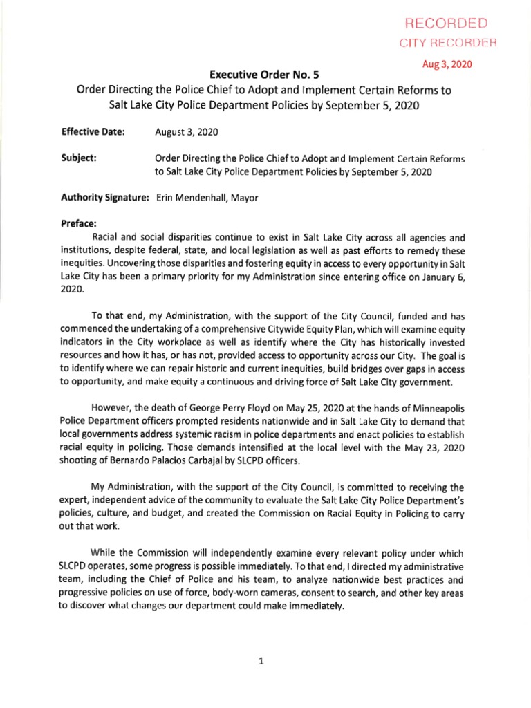 Executive Order 5 PDF