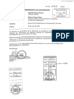 Manual del Procedimiento de Comunicación Vía Carta -Resolución de GG N°64-2018