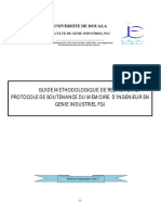 Guide Methodologique de Redaction Et Protocole de Soutenance Du Memoire D'Ingenieur en Genie Industriel Fgi