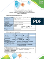 Guía de actividades y rúbrica de evaluación - Paso 2 - Diagnóstico