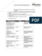 Objetivos Del Plan de Gobierno Digital