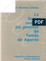 Ángel Álvarez Gómez, La Suma Contra Los Gentiles de Tomás de Aquino PDF