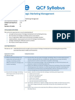 Strategic Marketing Management Syllabus