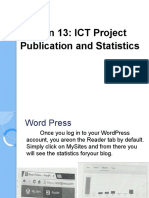 Lesson 13 - ICT Project Publication and Statistics