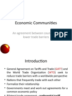 Economic Communities: An Agreement Between Countries To Lower Trade Barriers