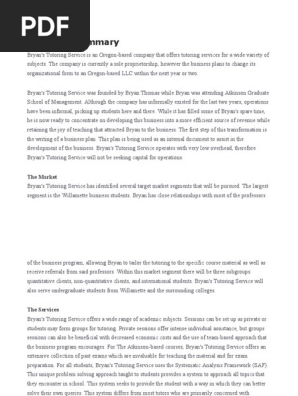 business plan sample