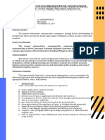 Grade & Section: Learning Area: Date of Observation: NOVEMBER 18, 2019