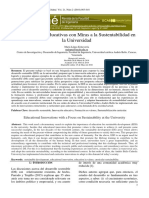 Innovaciones Educativas Con Miras A La Sustentabilidad en La Universidad