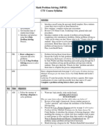 Math Problem Solving (MPSE) CTY Course Syllabus