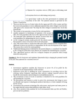 Answer: Role of Payment For Ecosystem Services in Alleviating Rural Poverty