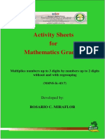 Mathematics Grade 4 - Activity Sheet - Multiply Numbers PDF