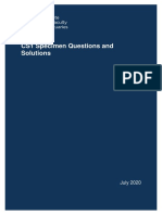 CS1 Specimen Questions and Solutions: July 2020