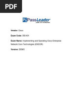 Vendor: Cisco Exam Code: 350-401 Exam Name: Implementing and Operating Cisco Enterprise