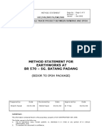 Method Statement For Earthworks at BR 570 - Sg. Batang Padang