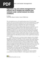 Download Improved crop and nutrient management for efficient use of residual soil moisture and nutrients under rainfed lowland rice fallow conditions by Grace Caas SN47134055 doc pdf