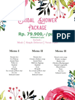 Bridal Shower Package: Rp. 79.900,-/pax
