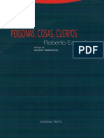 Roberto Espósito - Personas, Cosas, Cuerpos