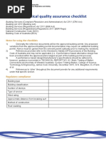 Builders' Technical Quality Assurance Checklist: Notes For Using The Checklists