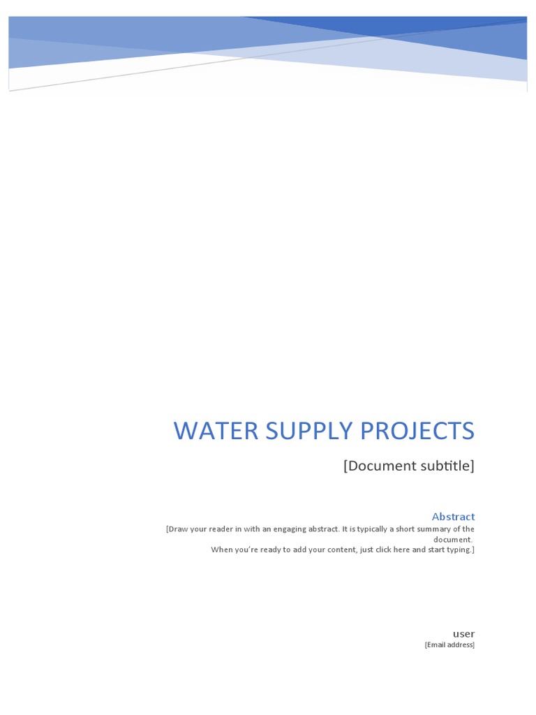 Nairobi Water Supply Project Report | PDF | Dam | Water Resources