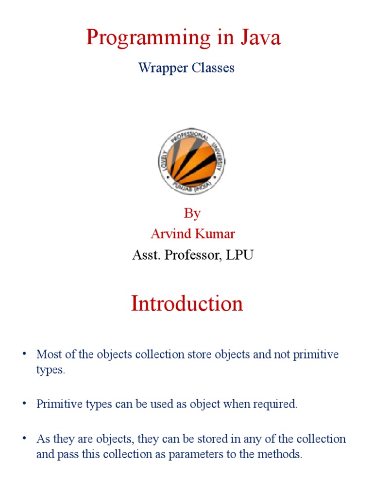 Wrapper Classes | PDF | Data Type | Method (Computer Programming)
