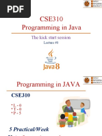 CSE310 Programming in Java: The Kick Start Session