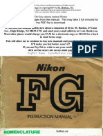 Nikon FG Manual