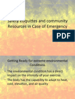 Safety Etiquittes and Community Resources in Case of Emergency