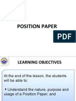 1 Lecture Position Paper