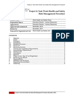 Project & Task Work Health and Safety Risk Management Procedure