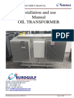 Installation and useManualOIL TRANSFORMER PDF