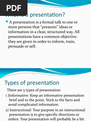 what is a presentation?