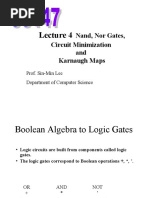 Nand, Nor Gates, Circuit Minimization and Karnaugh Maps: Prof. Sin-Min Lee Department of Computer Science