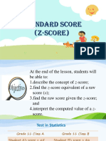 1 Standard Score Z Score