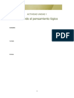 Actividades Entregables de La Asignatura Desarrollando Mi Pensamiento Lògico