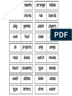 VERB-Noun Word Strips PDF