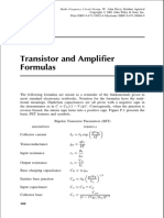 Transistor and Amplifier Formulas: Appendix F