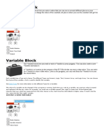 Constant and Variable blocks in EV3 programming