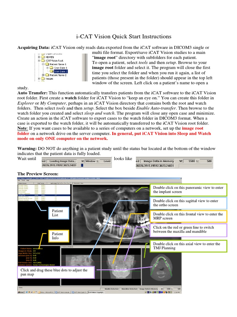 i-CAT Vision Quick Start Guide | PDF | Directory (Computing) | Computer ...