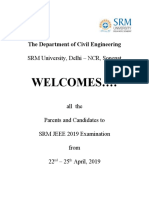 Welcomes !: The Department of Civil Engineering