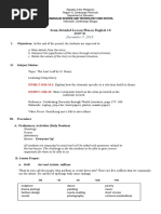 Semi-Detailed Lesson Plan in English 10: December 7, 2018