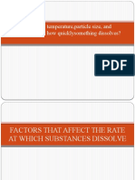 How Does Temperature, Particle Size, and Agitationaffect How