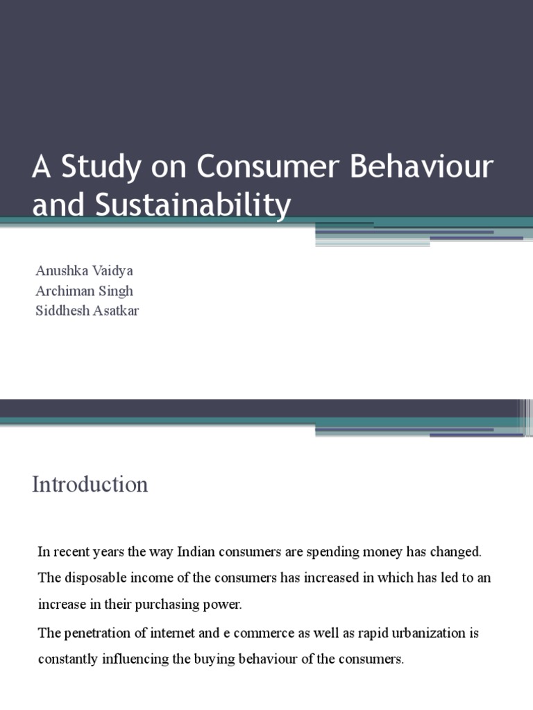 Consumer Behavior and Sustainability Insights | PDF | Behavior ...