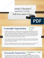 Tutorial 4 Section C: Segmentation Variables
