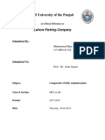 Lahore Parking Company PDF