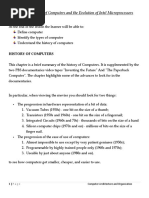 Week 2:: History of Computers and The Evolution of Intel Microprocessors