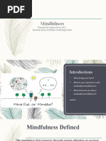 Mindfulness: Presented by Joshua Green, M.S. Doctoral Intern at Umaine Counseling Center